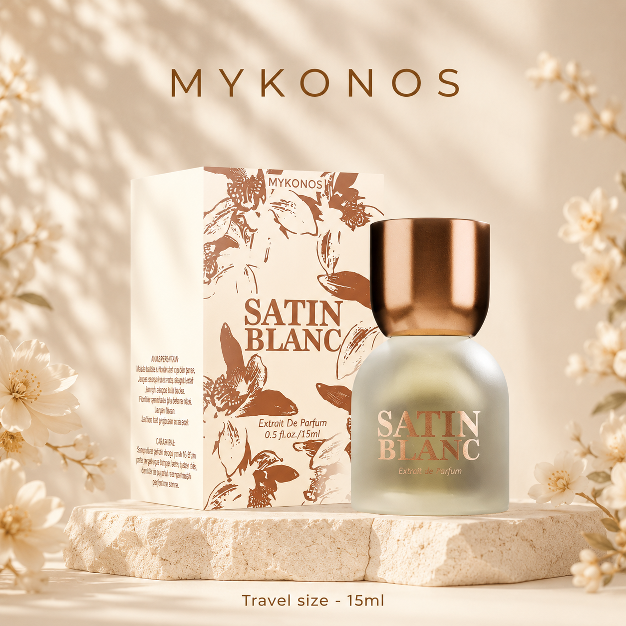 Mykonos - Satin Blanc Extrait de Parfum 15ml (Travel Size)