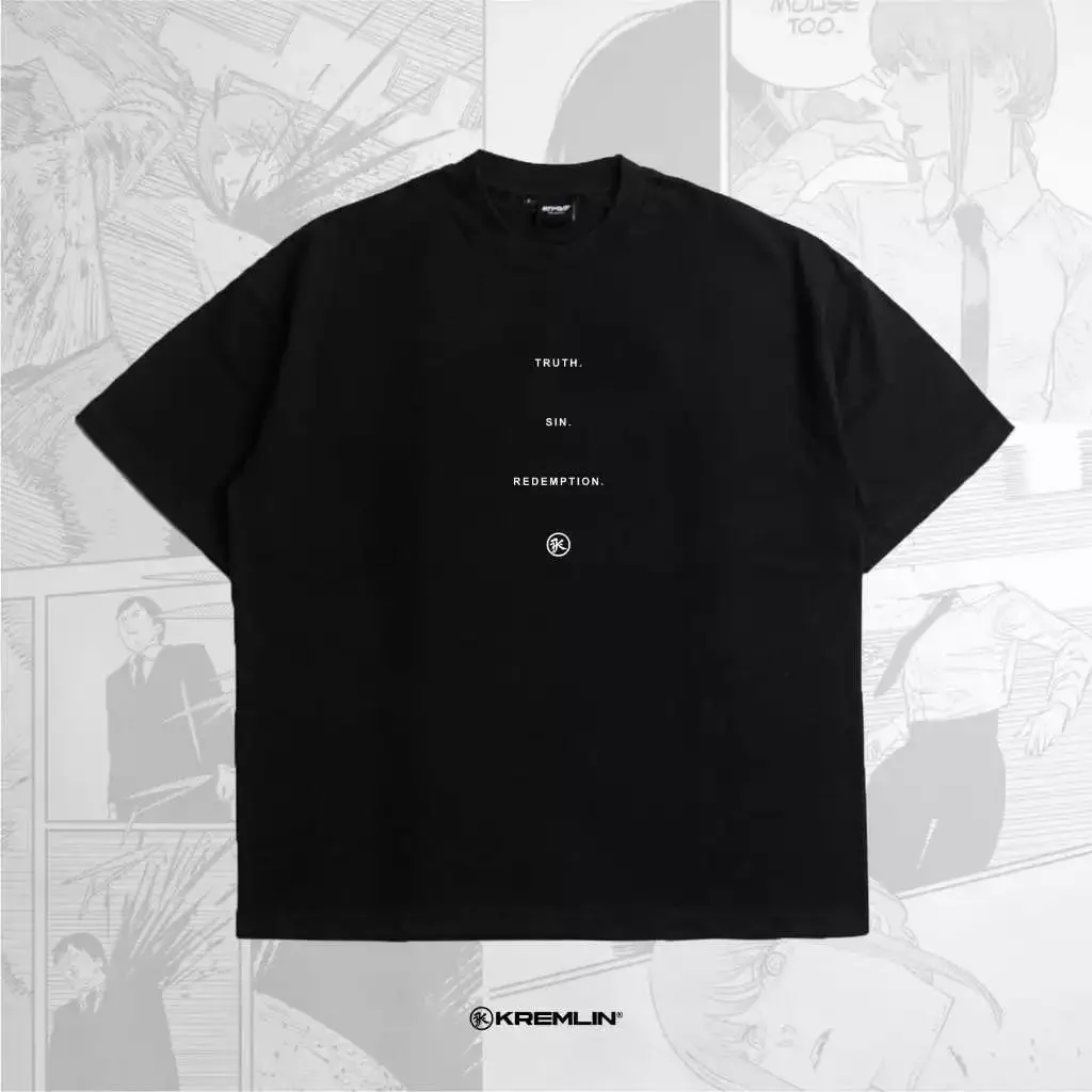 KREMLIN T-Shirt Oversized Fit Black - Anime xpremiental - Maxima