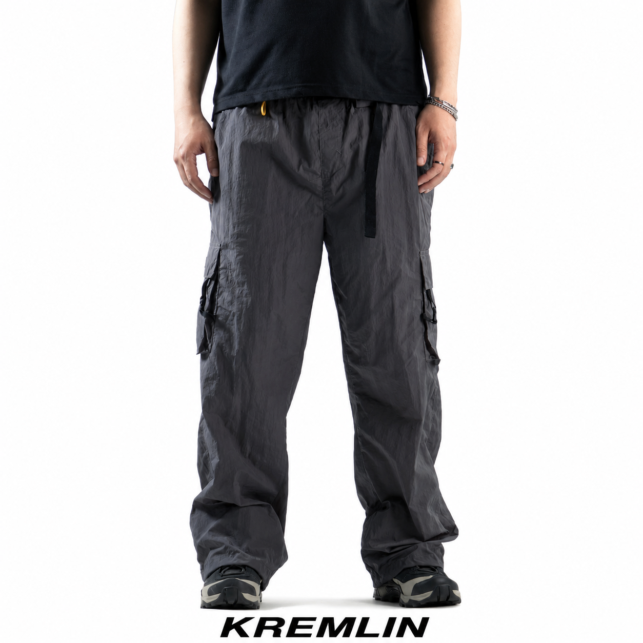 KREMLIN Long Cargo Nylon Crinkle Dark Grey - Chronos