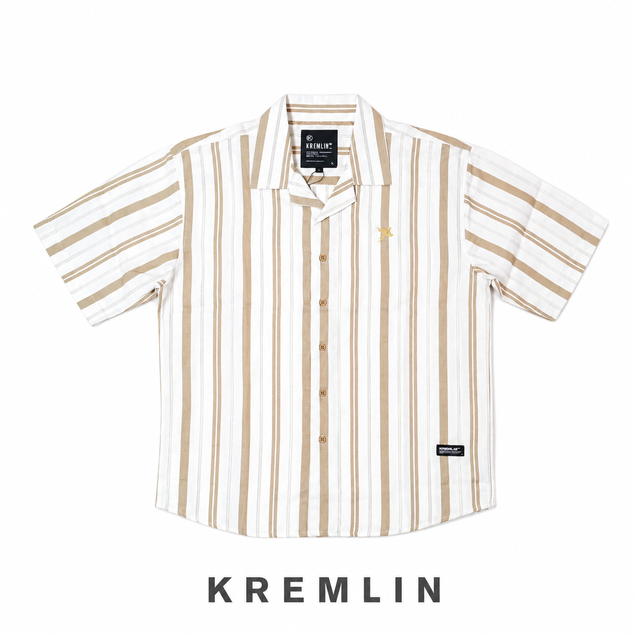 KREMLIN Pinstripe Shirt Oversized - Vega | Khaki