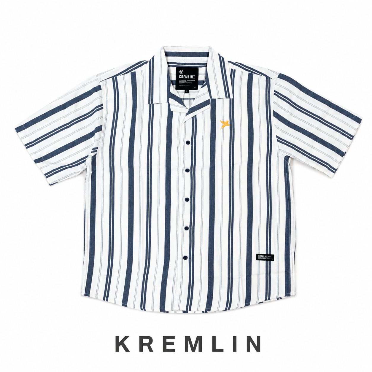 KREMLIN Oversized Pinstripe Shirt - Vega | Navy