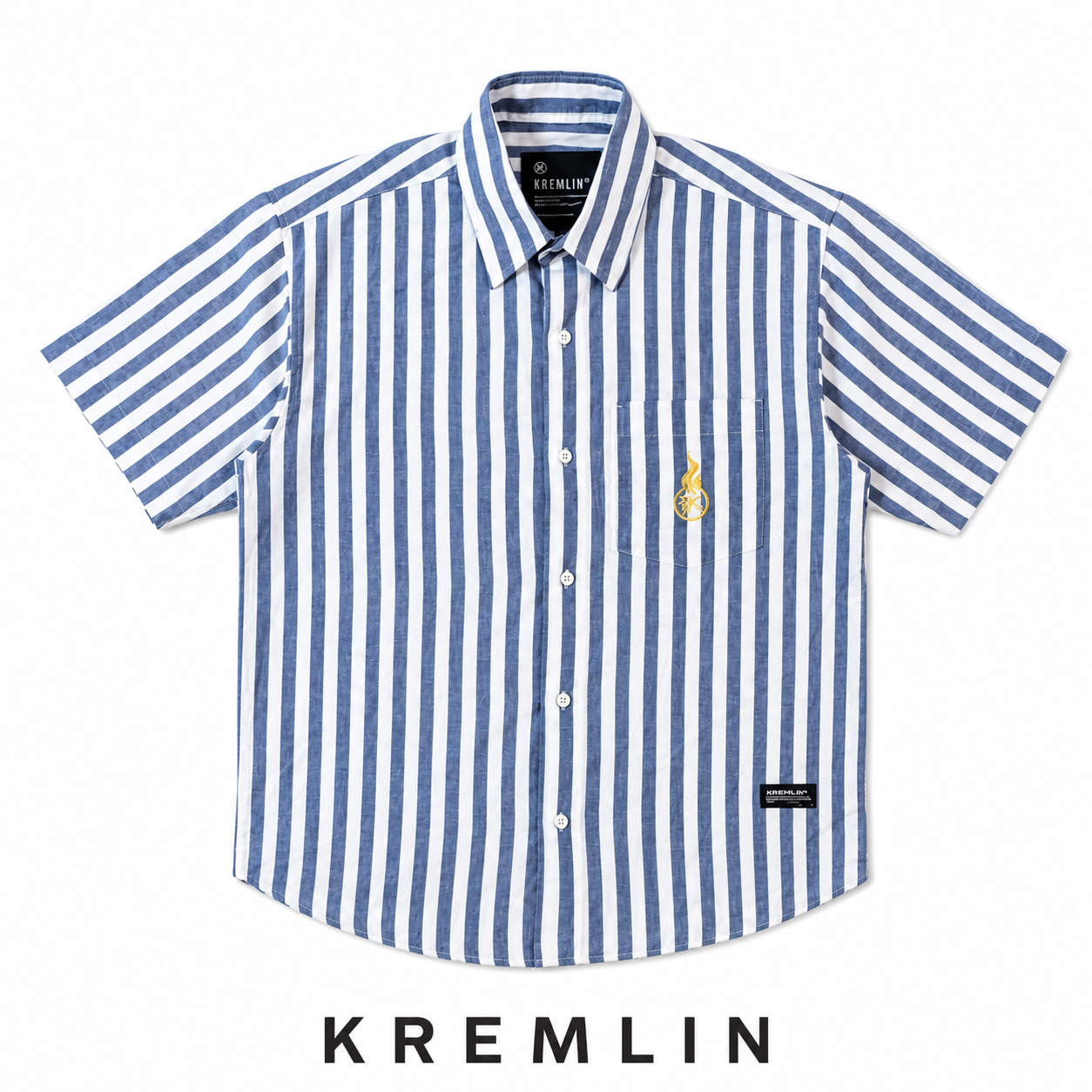 KREMLIN Blue Pinstripe Shirt Regular Fit - Vinsmoke