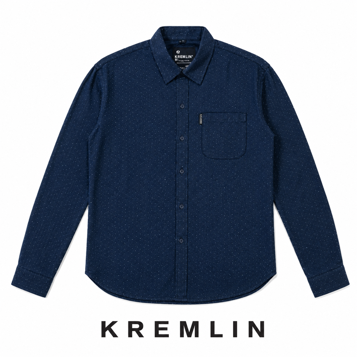 KREMLIN Longshirt Shirt Pattern Dot - Wako | Navy