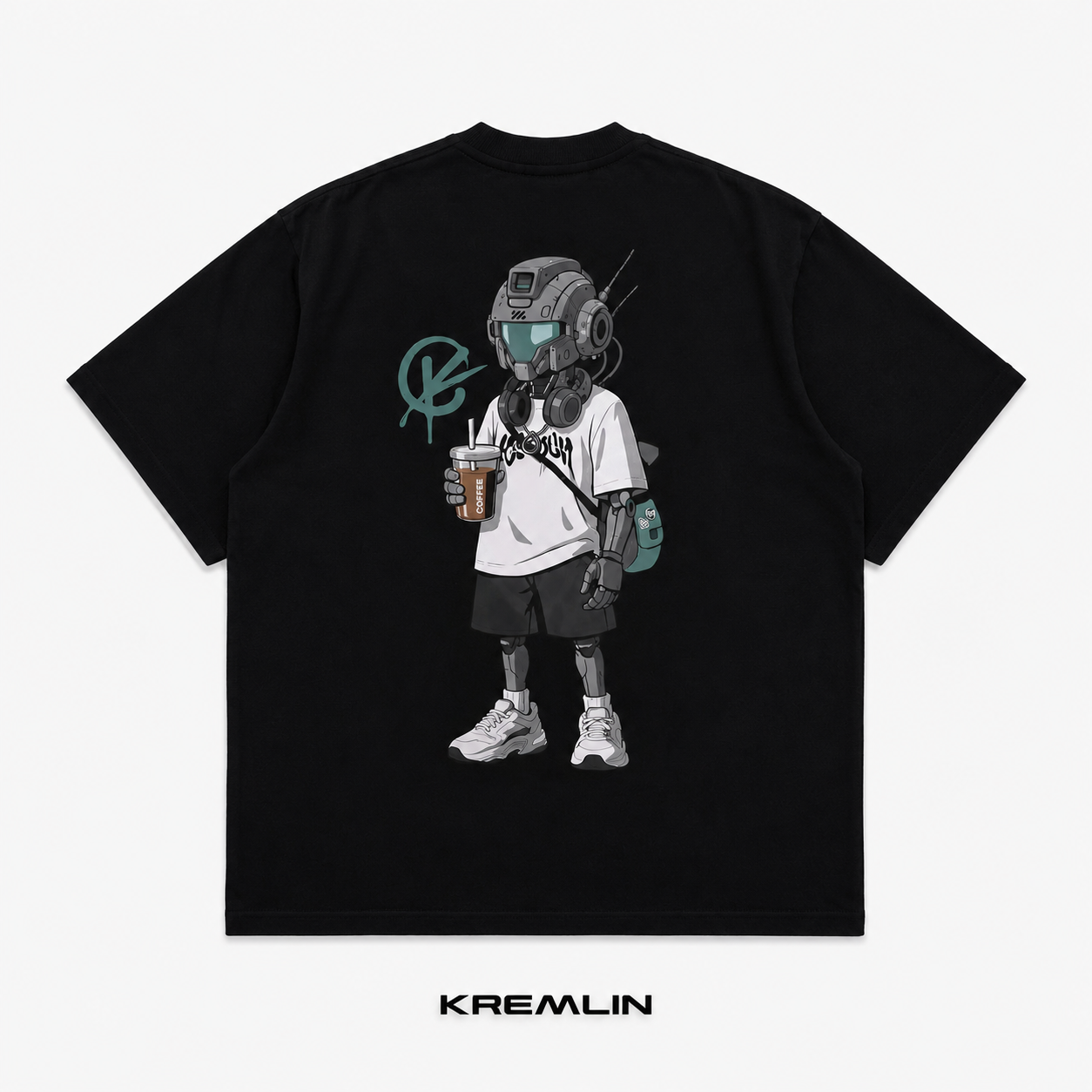 KREMLIN Oversized Relaxed Fit T-Shirt (Black) - Zoomboy