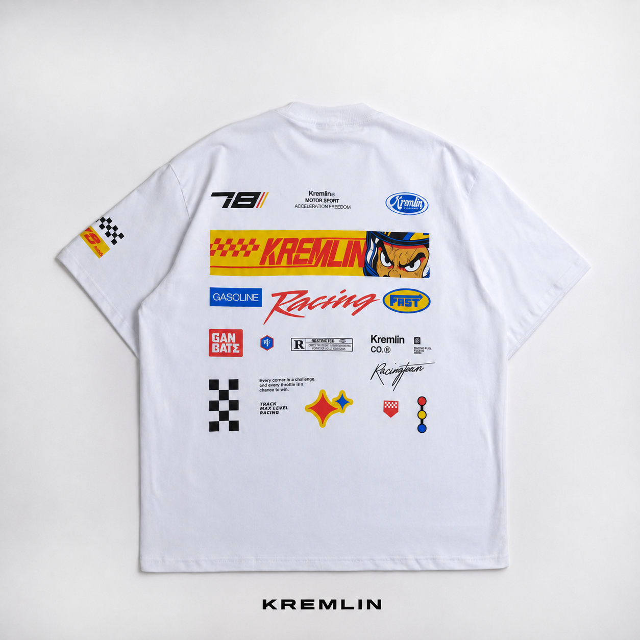 KREMLIN Oversized Relaxed Fit T-Shirt (White) - Pitstop