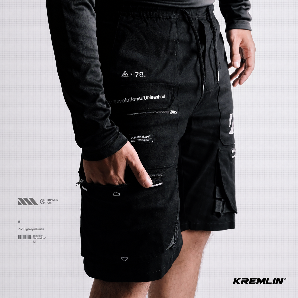 KREMLIN Multi-Pocket Techwear Cargo Shorts - REVOLUTION