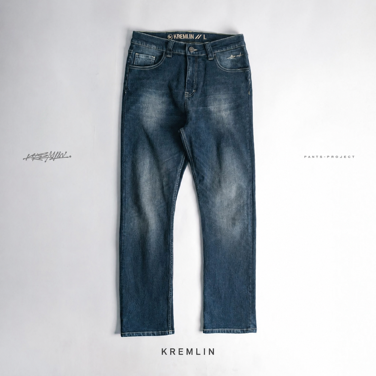 KREMLIN Slim Fit Denim Jeans - Ash Blue Wash - Lyon